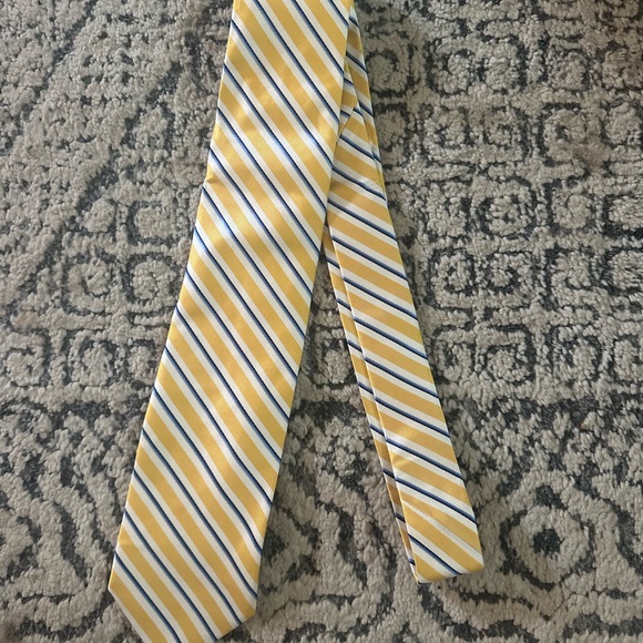Brooks Brothers Yellow and Blue Striped Tie - Picture 1 of 2